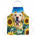 Labrador Retriever in Sunflowers Apron Cooking Kitchen Server Baking Crafts Gardening for Adult Women Men, Unisex, Large, Multicolor