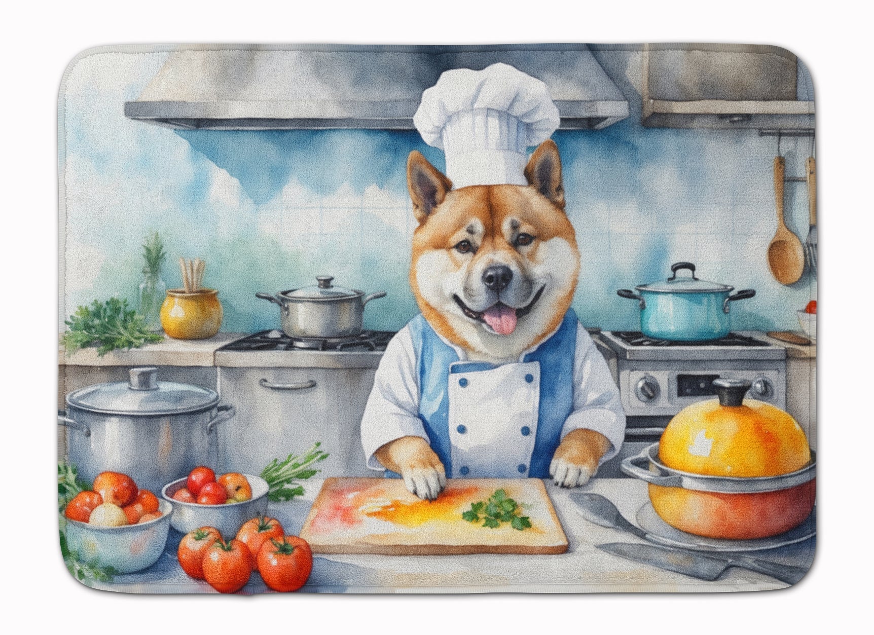 Akita The Chef Memory Foam Kitchen Mat Machine Washable Anti-Fatigue Cushion Comfort Bath or Kitchen Rug