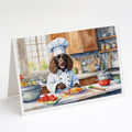 American Water Spaniel The Chef Greeting Cards Pack of 8 Blank Cards with Envelopes Whimsical A7 Size 5x7