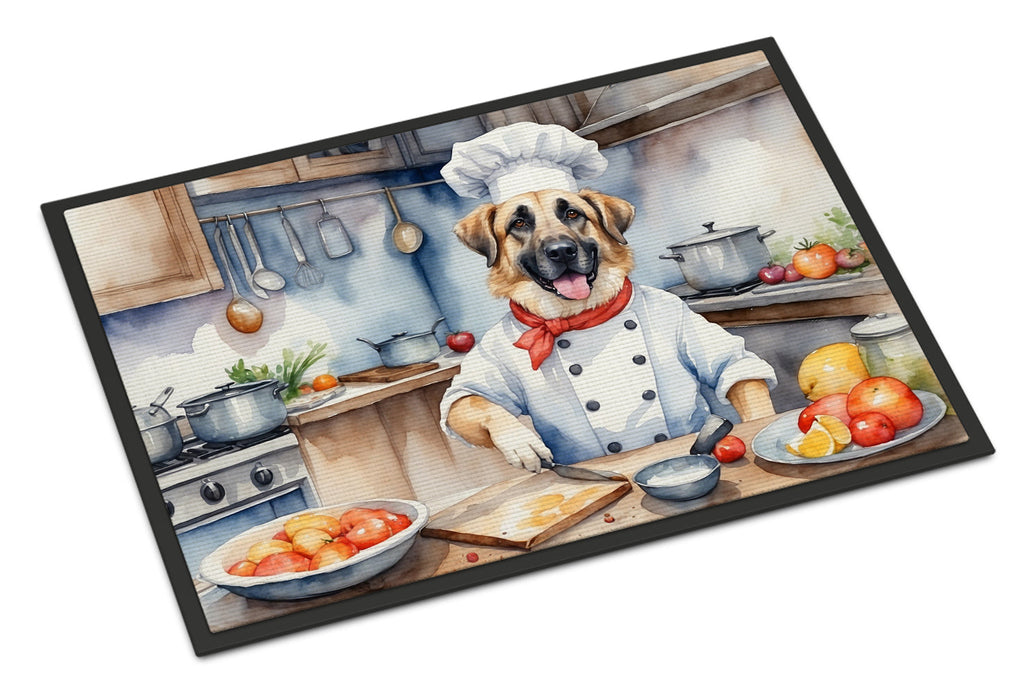 Anatolian Shepherd The Chef Doormat Indoor Outdoor 24H X 36W Front Door Mat Rugs for Entryway, Non Slip Washable Low Pile,