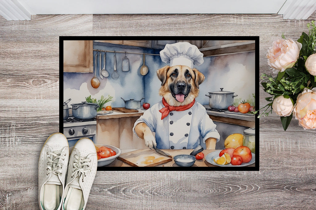 Anatolian Shepherd The Chef Doormat Indoor Outdoor 24H X 36W Front Door Mat Rugs for Entryway, Non Slip Washable Low Pile,