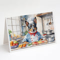 Australian Cattle Dog The Chef Greeting Cards Pack of 8 Blank Cards with Envelopes Whimsical A7 Size 5x7