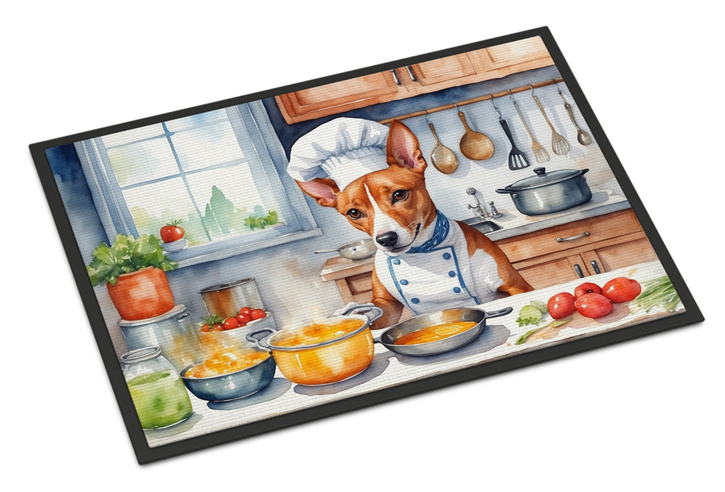 Basenji The Chef Doormat Indoor Outdoor 24H X 36W Front Door Mat Rugs for Entryway, Non Slip Washable Low Pile,