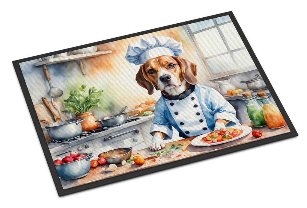 Beagle The Chef Doormat Indoor Outdoor 24H X 36W Front Door Mat Rugs for Entryway, Non Slip Washable Low Pile,