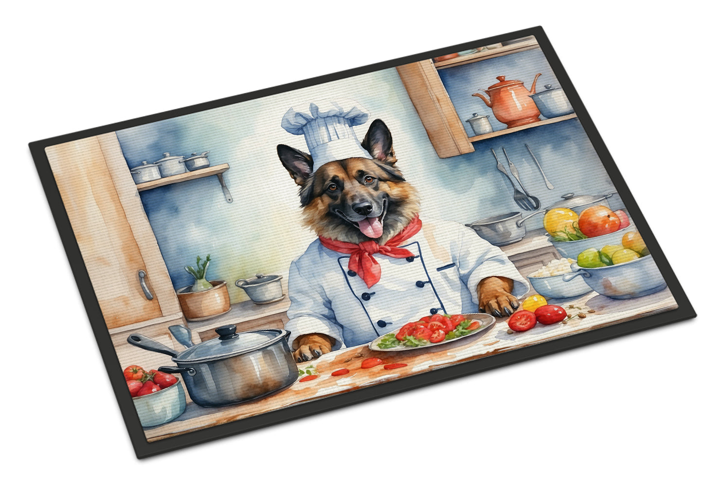 Belgian Tervuren The Chef Doormat Indoor Outdoor 24H X 36W Front Door Mat Rugs for Entryway, Non Slip Washable Low Pile,