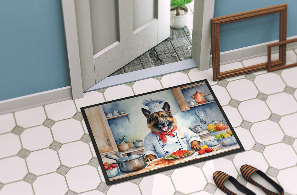 Belgian Tervuren The Chef Doormat Indoor Outdoor 24H X 36W Front Door Mat Rugs for Entryway, Non Slip Washable Low Pile,