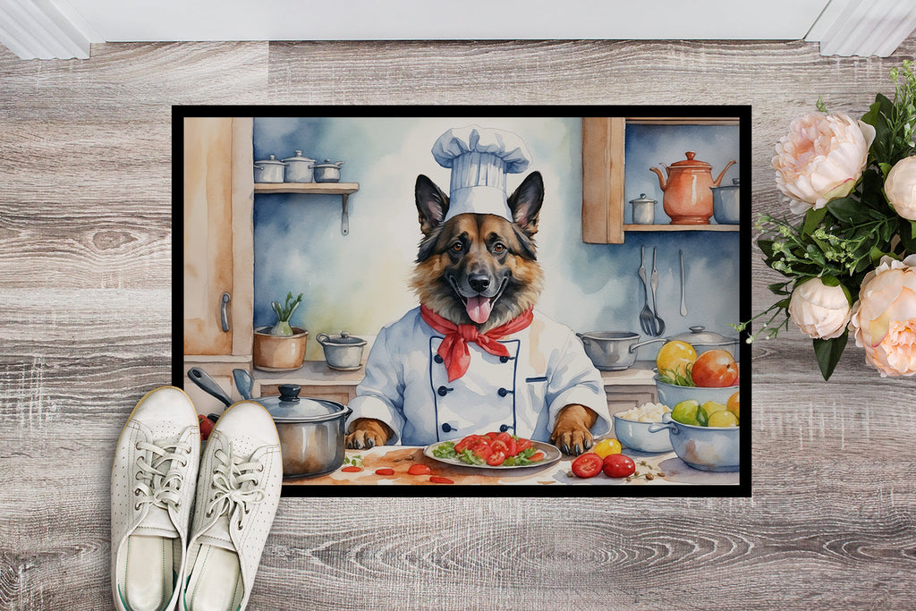 Belgian Tervuren The Chef Doormat Indoor Outdoor 18H X 27W Front Door Mat Rugs for Entryway, Non Slip Washable