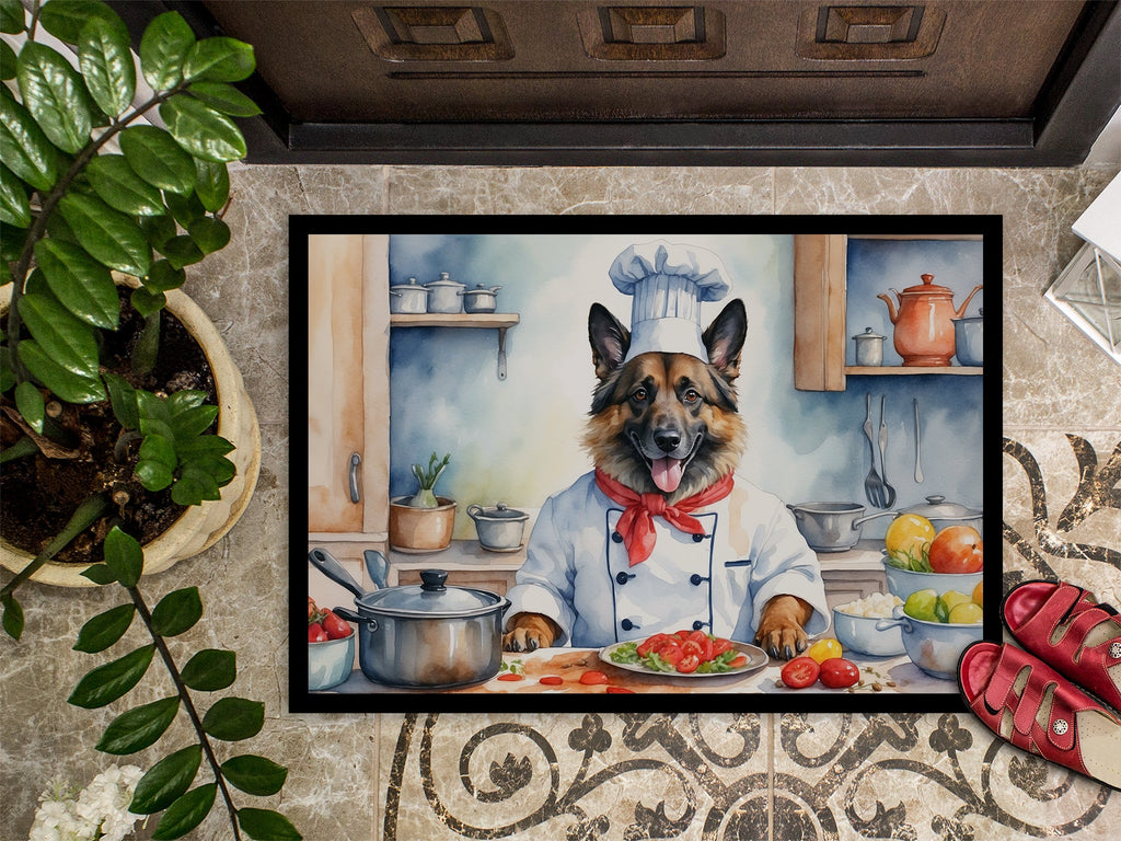 Belgian Tervuren The Chef Doormat Indoor Outdoor 18H X 27W Front Door Mat Rugs for Entryway, Non Slip Washable