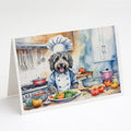 Bergamasco Sheepdog The Chef Greeting Cards Pack of 8 Blank Cards with Envelopes Whimsical A7 Size 5x7