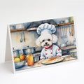 Bichon Frise The Chef Greeting Cards Pack of 8 Blank Cards with Envelopes Whimsical A7 Size 5x7