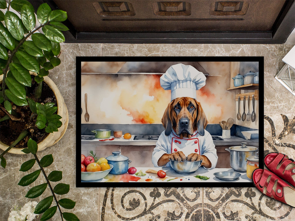Bloodhound The Chef Doormat Indoor Outdoor 24H X 36W Front Door Mat Rugs for Entryway, Non Slip Washable Low Pile,