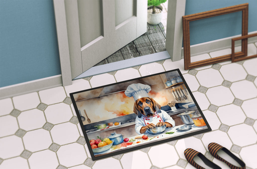Bloodhound The Chef Doormat Indoor Outdoor 24H X 36W Front Door Mat Rugs for Entryway, Non Slip Washable Low Pile,