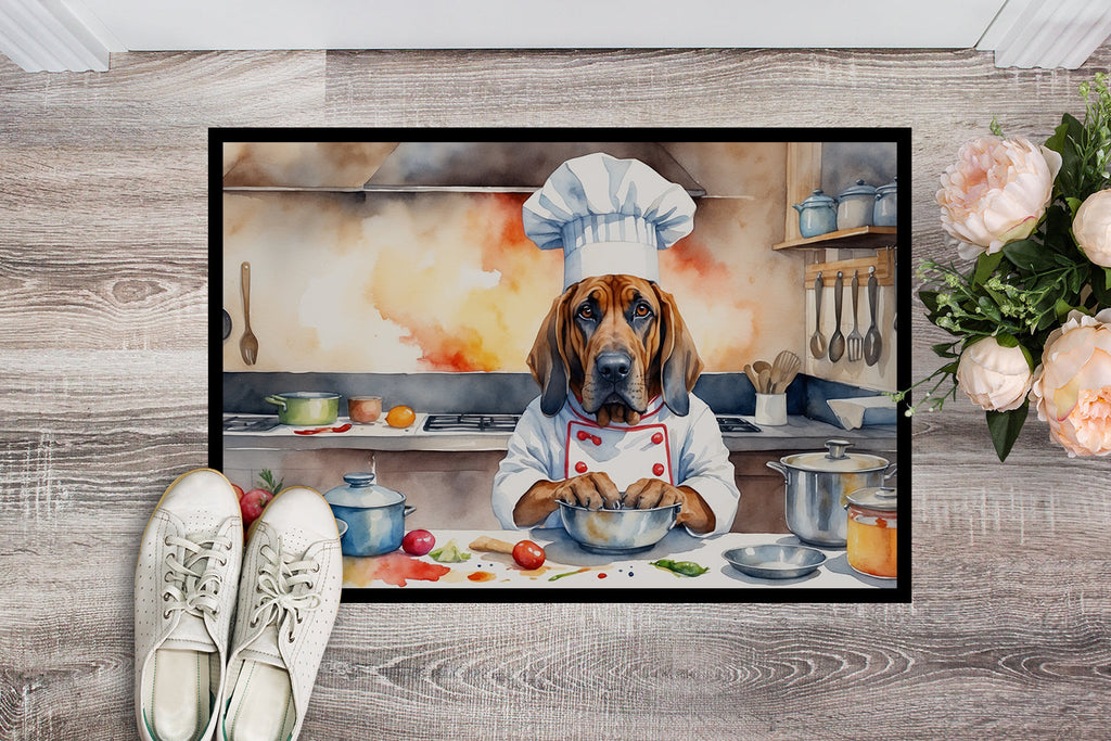 Bloodhound The Chef Doormat Indoor Outdoor 18H X 27W Front Door Mat Rugs for Entryway, Non Slip Washable