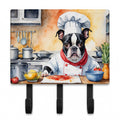 Boston Terrier The Chef Leash or Key Holder Wall Hooks, Coat Rack Wall Mount, for Hanging Keys, Towels, Aprons, Leashes