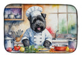 Bouvier des Flandres The Chef Dish Drying Mat Absorbent Dish Drying Mat Pad for Kitchen Counter Dish Drainer Mat for Countertop, 14 x 21", Multicolor
