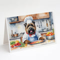 Bouvier des Flandres The Chef Greeting Cards Pack of 8 Blank Cards with Envelopes Whimsical A7 Size 5x7