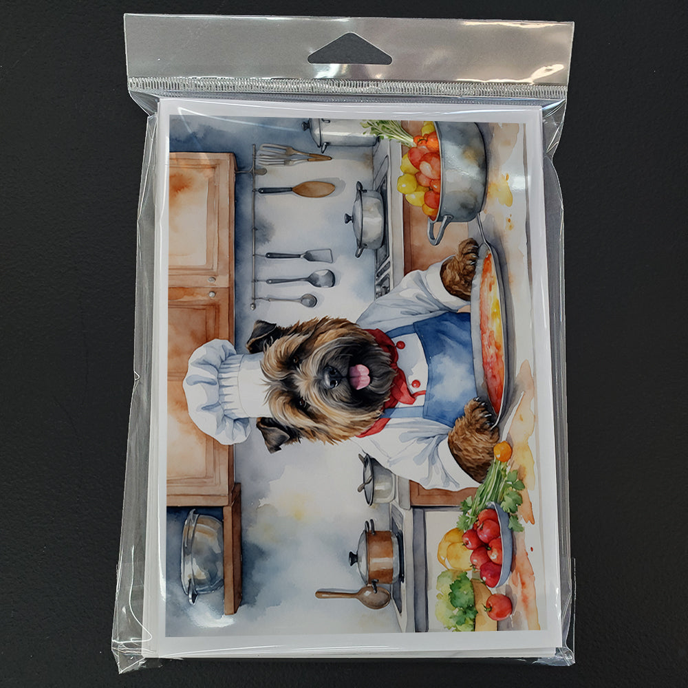 Bouvier des Flandres The Chef Greeting Cards Pack of 8 Blank Cards with Envelopes Whimsical A7 Size 5x7