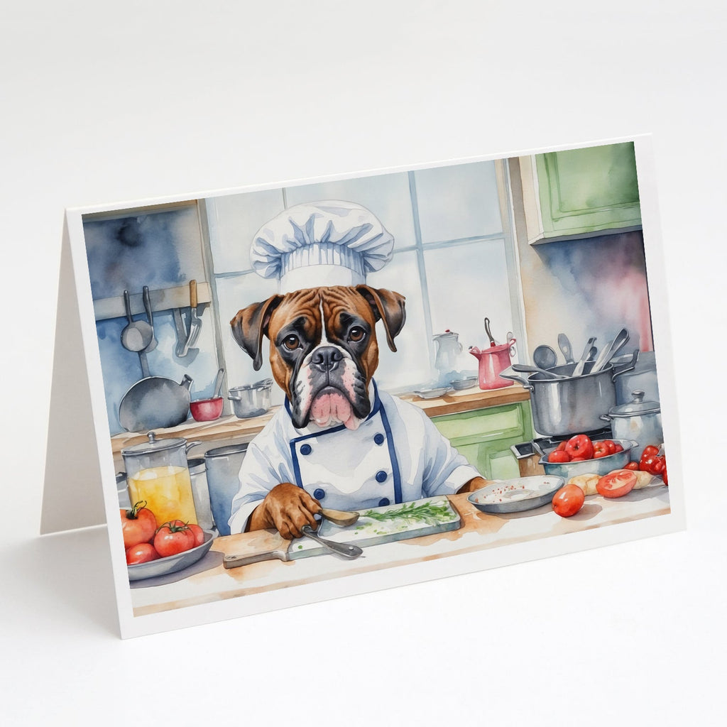 Boxer The Chef Greeting Cards Pack of 8 Blank Cards with Envelopes Whimsical A7 Size 5x7