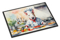Bull Terrier The Chef Doormat Indoor Outdoor 18H X 27W Front Door Mat Rugs for Entryway, Non Slip Washable