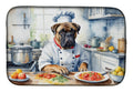 Bullmastiff The Chef Dish Drying Mat Absorbent Dish Drying Mat Pad for Kitchen Counter Dish Drainer Mat for Countertop, 14 x 21", Multicolor
