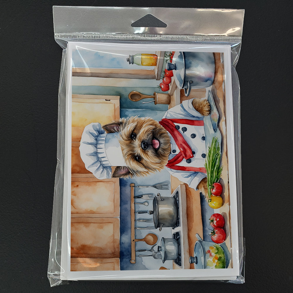 Cairn Terrier The Chef Greeting Cards Pack of 8 Blank Cards with Envelopes Whimsical A7 Size 5x7