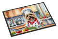Cairn Terrier The Chef Doormat Indoor Outdoor 18H X 27W Front Door Mat Rugs for Entryway, Non Slip Washable