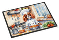 Cavalier Spaniel The Chef Doormat Indoor Outdoor 24H X 36W Front Door Mat Rugs for Entryway, Non Slip Washable Low Pile,