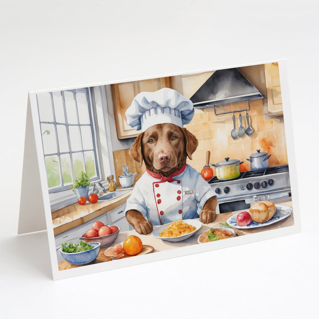 Chesapeake Bay Retriever The Chef Greeting Cards Pack of 8 Blank Cards with Envelopes Whimsical A7 Size 5x7