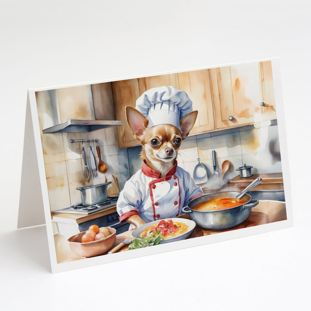 Chihuahua The Chef Greeting Cards Pack of 8 Blank Cards with Envelopes Whimsical A7 Size 5x7