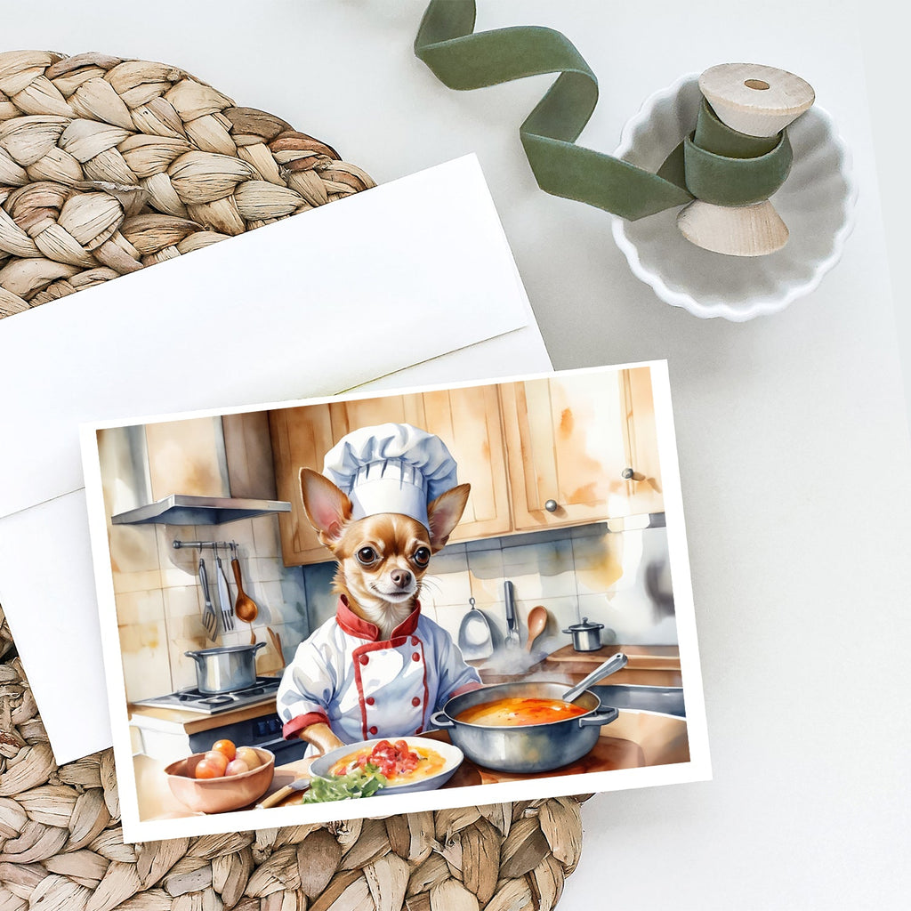 Chihuahua The Chef Greeting Cards Pack of 8 Blank Cards with Envelopes Whimsical A7 Size 5x7