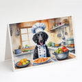 Curly-Coated Retriever The Chef Greeting Cards Pack of 8 Blank Cards with Envelopes Whimsical A7 Size 5x7