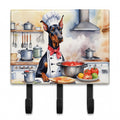 Doberman Pinscher The Chef Leash or Key Holder Wall Hooks, Coat Rack Wall Mount, for Hanging Keys, Towels, Aprons, Leashes