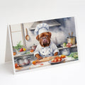 Dogue de Bordeaux The Chef Greeting Cards Pack of 8 Blank Cards with Envelopes Whimsical A7 Size 5x7
