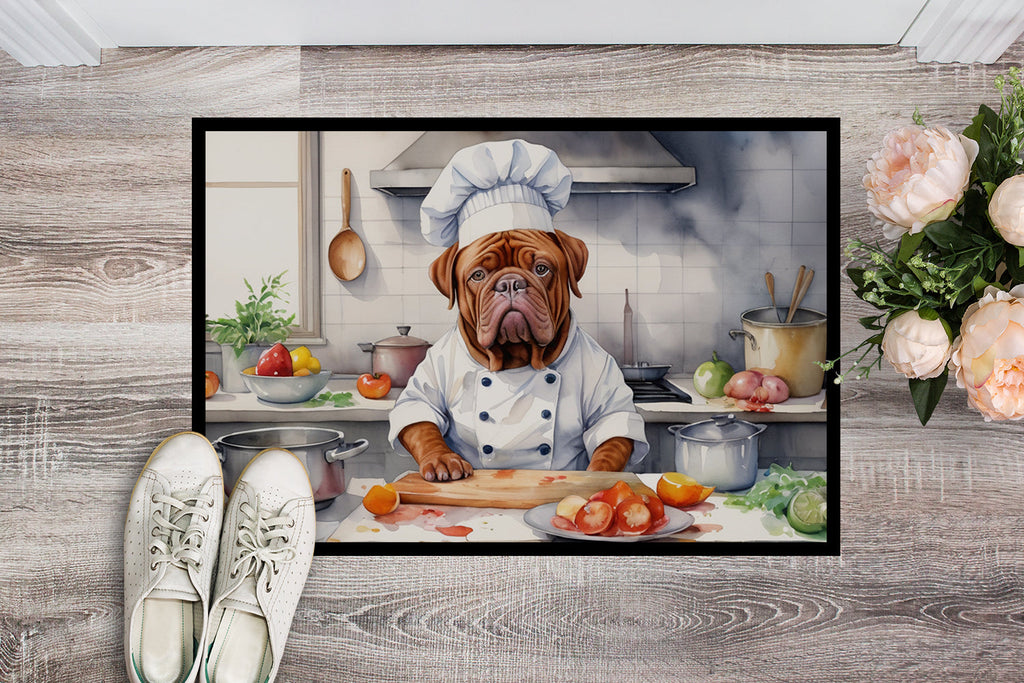 Dogue de Bordeaux The Chef Doormat Indoor Outdoor 24H X 36W Front Door Mat Rugs for Entryway, Non Slip Washable Low Pile,
