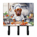 Dogue de Bordeaux The Chef Leash or Key Holder Wall Hooks, Coat Rack Wall Mount, for Hanging Keys, Towels, Aprons, Leashes