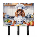 English Cocker Spaniel The Chef Leash or Key Holder Wall Hooks, Coat Rack Wall Mount, for Hanging Keys, Towels, Aprons, Leashes