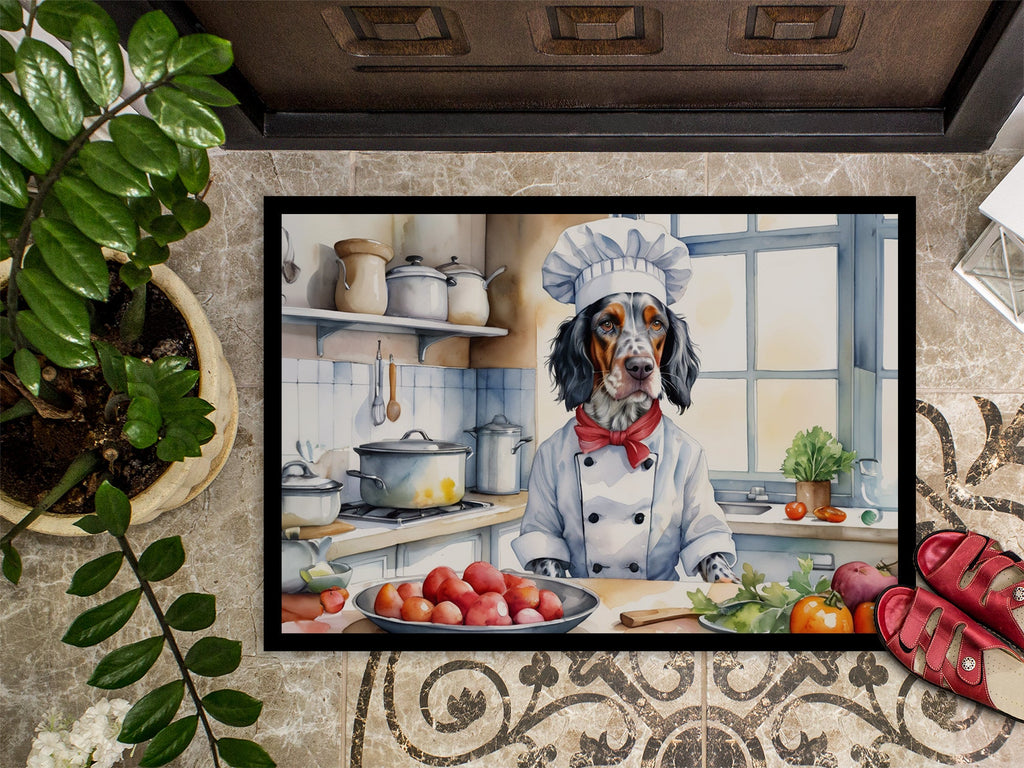 English Setter The Chef Doormat Indoor Outdoor 24H X 36W Front Door Mat Rugs for Entryway, Non Slip Washable Low Pile,