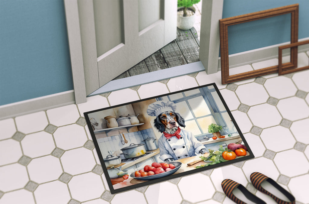English Setter The Chef Doormat Indoor Outdoor 24H X 36W Front Door Mat Rugs for Entryway, Non Slip Washable Low Pile,