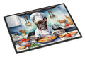 French Bulldog The Chef Doormat Indoor Outdoor 18H X 27W Front Door Mat Rugs for Entryway, Non Slip Washable