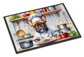 French Bulldog The Chef Doormat Indoor Outdoor 18H X 27W Front Door Mat Rugs for Entryway, Non Slip Washable