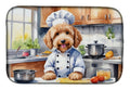 Goldendoodle The Chef Dish Drying Mat Absorbent Dish Drying Mat Pad for Kitchen Counter Dish Drainer Mat for Countertop, 14 x 21", Multicolor