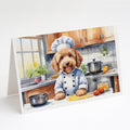 Goldendoodle The Chef Greeting Cards Pack of 8 Blank Cards with Envelopes Whimsical A7 Size 5x7