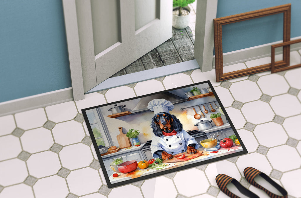 Gordon Setter The Chef Doormat Indoor Outdoor 24H X 36W Front Door Mat Rugs for Entryway, Non Slip Washable Low Pile,