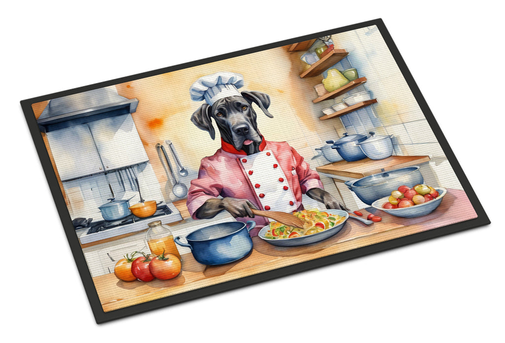 Great Dane The Chef Doormat Indoor Outdoor 24H X 36W Front Door Mat Rugs for Entryway, Non Slip Washable Low Pile,