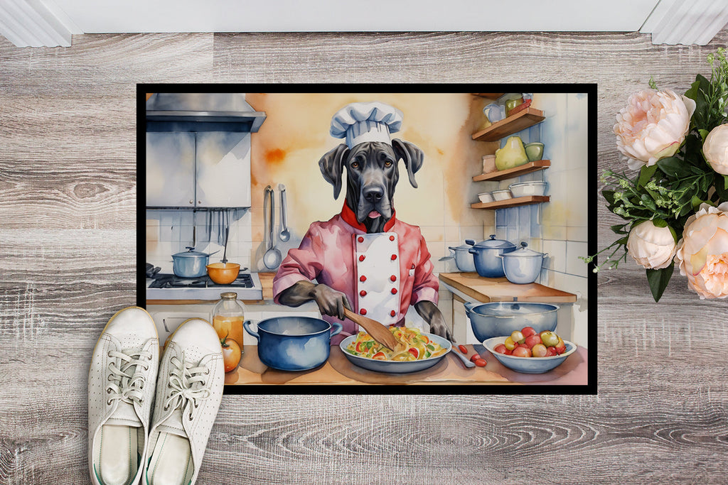 Great Dane The Chef Doormat Indoor Outdoor 18H X 27W Front Door Mat Rugs for Entryway, Non Slip Washable