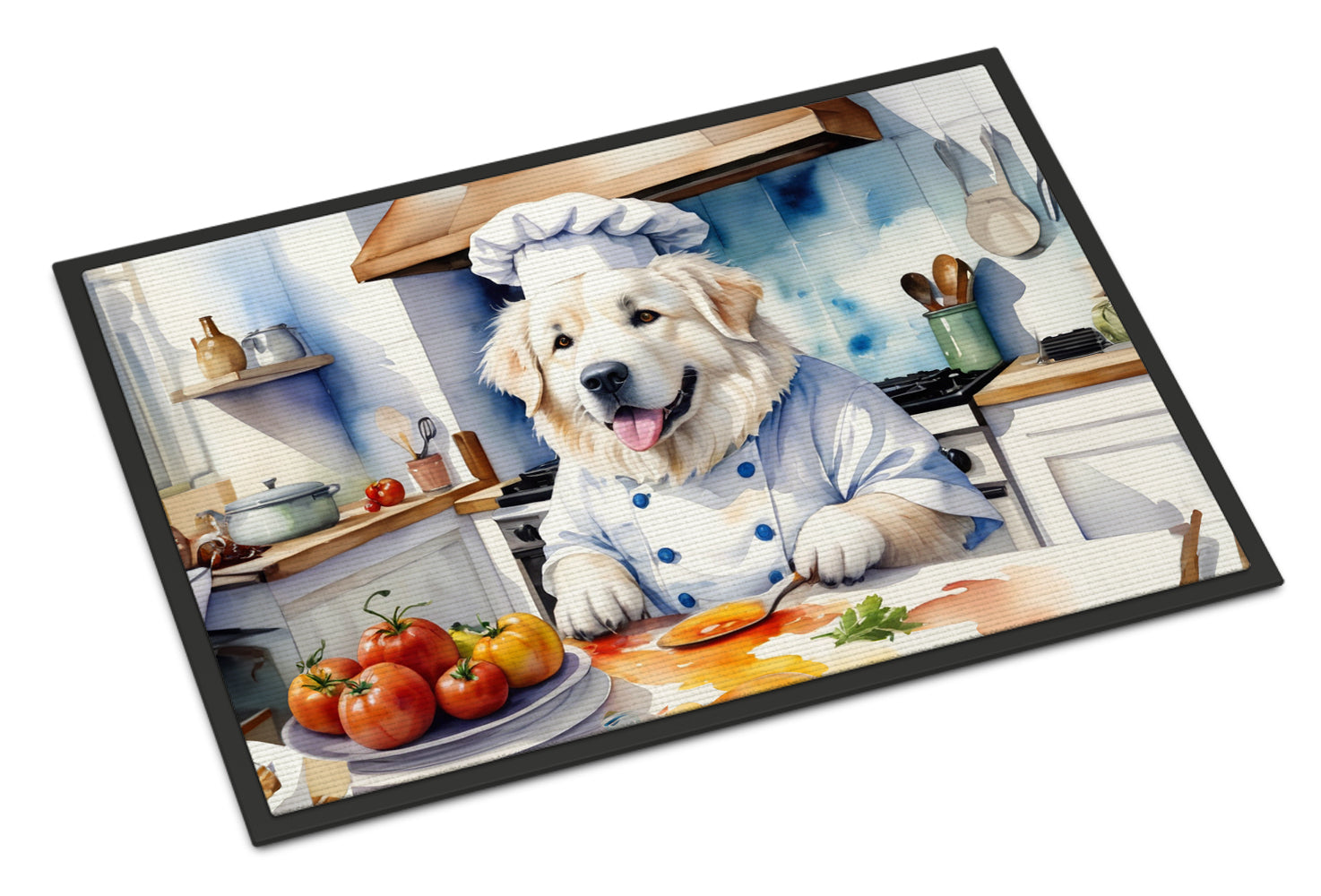 Great Pyrenees The Chef Doormat Indoor Outdoor 18H X 27W Front Door Mat Rugs for Entryway, Non Slip Washable