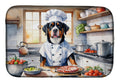 Greater Swiss Mountain Dog The Chef Dish Drying Mat Absorbent Dish Drying Mat Pad for Kitchen Counter Dish Drainer Mat for Countertop, 14 x 21", Multicolor