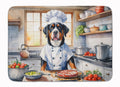 Greater Swiss Mountain Dog The Chef Memory Foam Kitchen Mat Machine Washable Anti-Fatigue Cushion Comfort Bath or Kitchen Rug