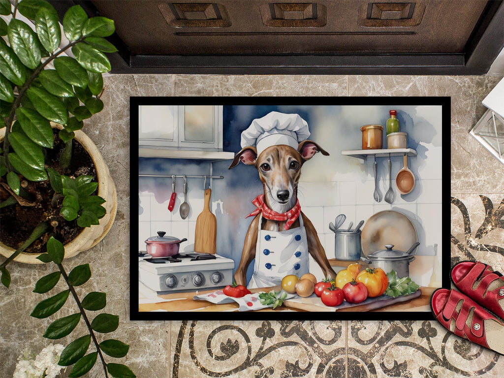 Greyhound The Chef Doormat Indoor Outdoor 24H X 36W Front Door Mat Rugs for Entryway, Non Slip Washable Low Pile,
