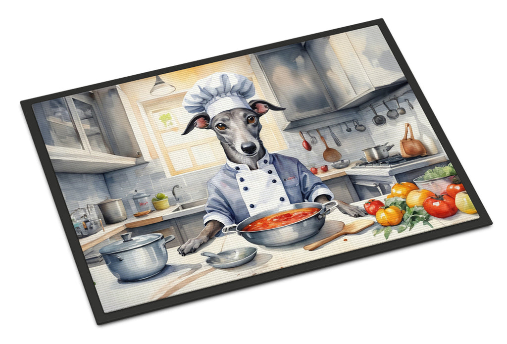 Greyhound The Chef Doormat Indoor Outdoor 24H X 36W Front Door Mat Rugs for Entryway, Non Slip Washable Low Pile,
